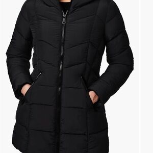 Bernardo Women's Classic Black Puffer Coat
